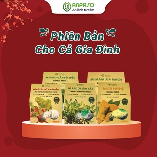 Set 5 gói mix vị Mì rau củ hữu cơ Organic Anpaso, mỳ rau eat clean giảm cân