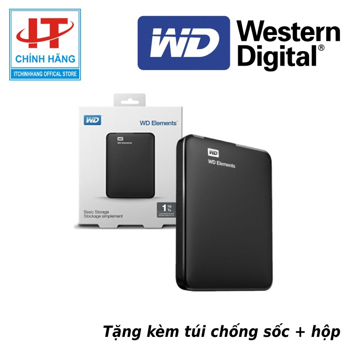 Ổ Cứng di động 1TB bảo hành 24 tháng tặng túi chống sốc 1TB WD Elements - Ánh Minh Cường