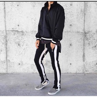 Track pants -Quần phối zip