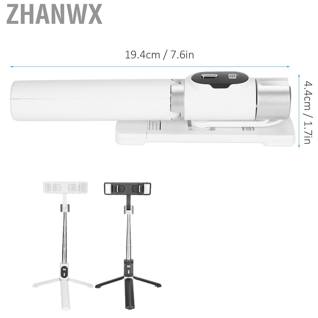 Zhanwx Tripod Selfie Stick with Light Mobile Phone Wireless Bluetooth Foldable Mini Stand | BigBuy360 - bigbuy360.vn