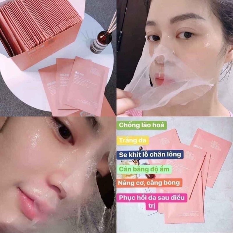 Mặt nạ nhau thai tế bào tốc Nhật Bản giúp trắng da, se khít lỗ chân lông