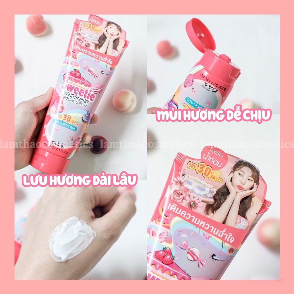 Dưỡng Thể Hương Nước Hoa Malissa Kiss Whitening Perfect Lotion SPF 30 PA+++ 200g