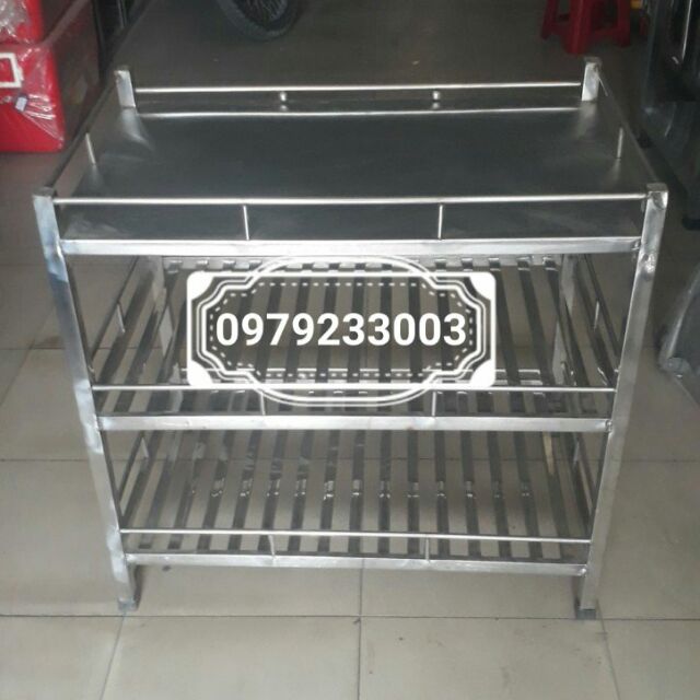 KỆ INOX ĐA NĂNG 3 TẦNG 50 X80 CM