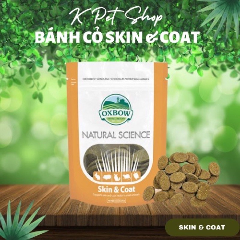 SKIN &amp; COAT OXBOW Túi Nhỏ  FREE SHIP  Bánh Cỏ Mài Răng Thức Ăn Cho Thỏ, Bọ, Hamster, Chinchillas .