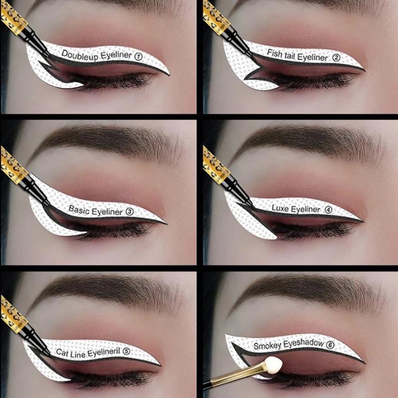 [Hàng mới về] Bộ 2 khuôn kẻ mắt bằng vải không dệt hình đuôi cáo