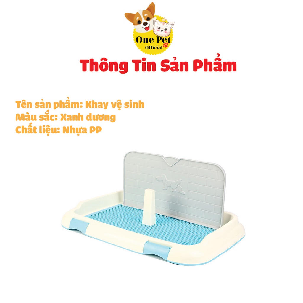 Khay vệ sinh cho Chó có tường và cột phù hợp mọi dòng Chó Corgi, Poodle, Pom... - One Pet Shop