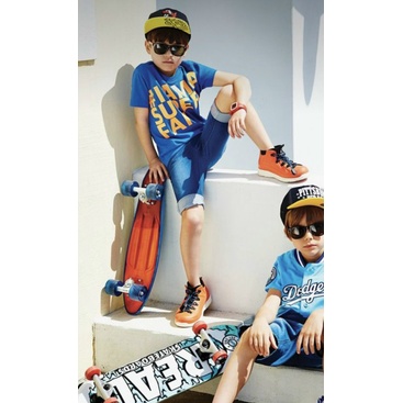 Áo phông bé trai size Đại 4 đến 16 tuổi áo thun cotton xuất dư HM in hình -ATM ATMC