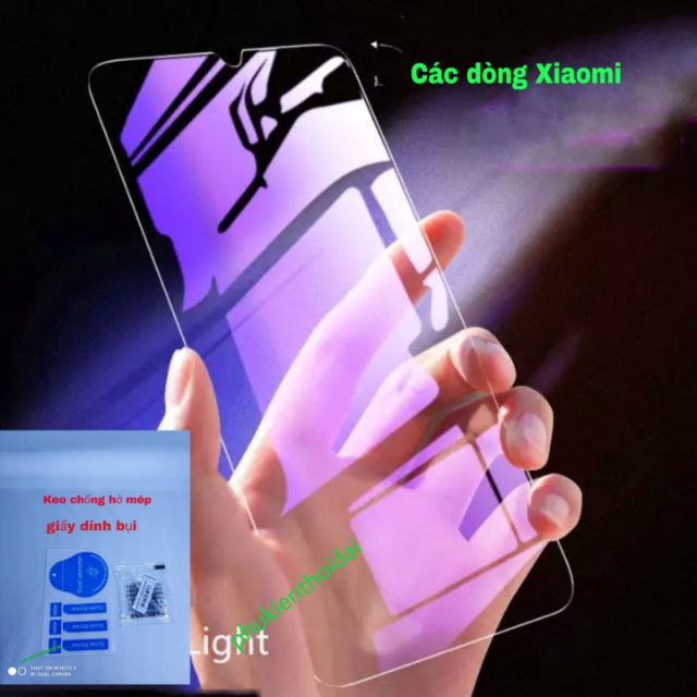 Các dòng Xiaomi Cường lực tím chống UV Mi 8 / Mi 9 / Mix 3 / Note 7 / Redmi 7 / Mi CC9 / Mi CC9e / Mi 9E / F1