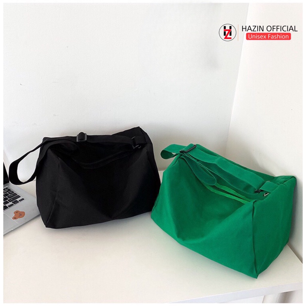 Túi đeo chéo HAZIN trơn cao cấp đi học đi chơi đựng vừa khổ a4 phong cách unisex phù hợp cả nam và nữ HZM07
