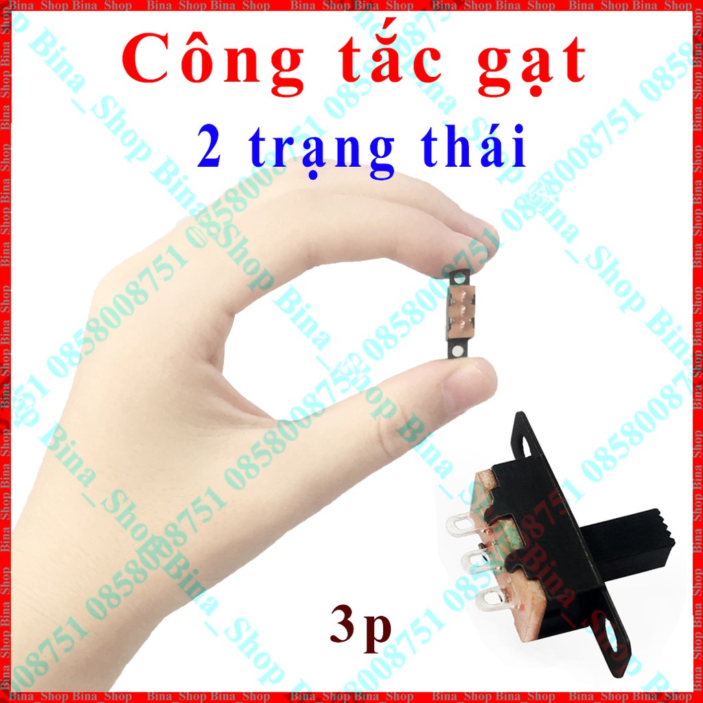 [10 cái] Công tắc gạt 3pin trượt 2 trạng thái