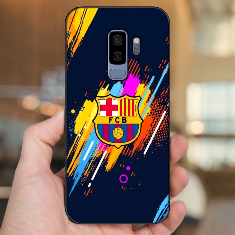 Ốp lưng Samsung S9 Plus viền đen in hình Barcelona Barca