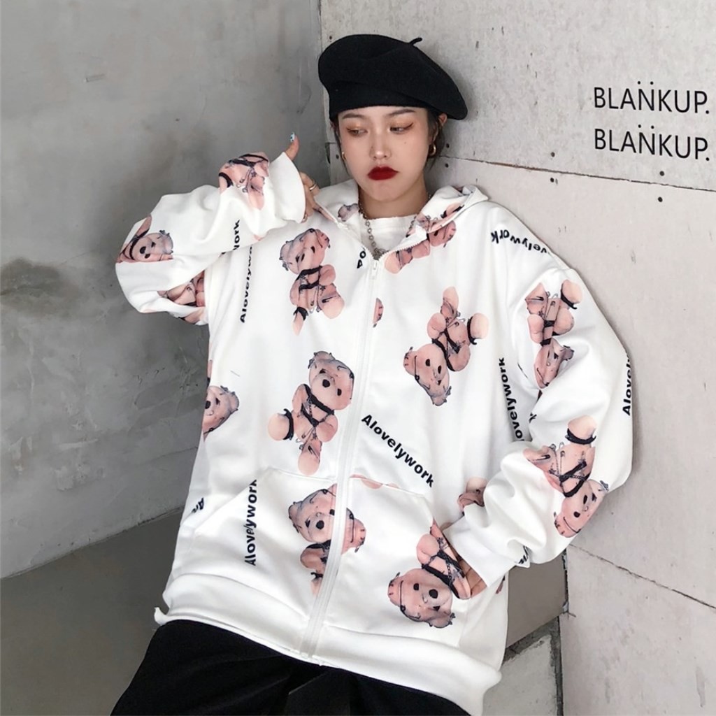 Áo Khoác Hoodie Hình Thỏ Unisex_KN06