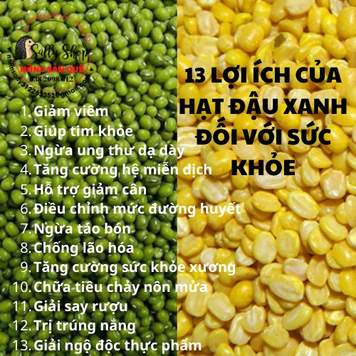 250gr Đậu Xanh Tróc Vỏ Sạch- Nông Sản Quê - Đậu Xanh Không Vỏ Nấu Chè, Làm Bánh, Nấu Ăn