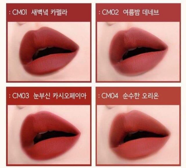 ( Sẵn ) Son Black Rouge Cream Matt Rouge Color Chart