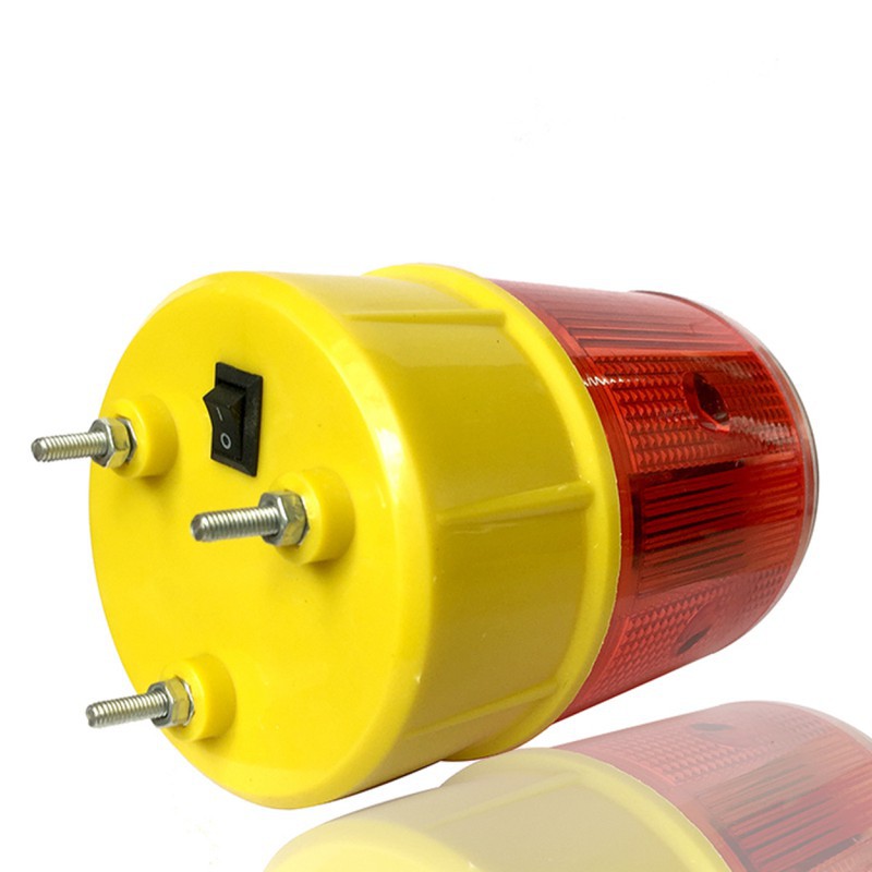 Đèn cảnh báo năng lượng mặt trời đế nam châm DCB-JS02