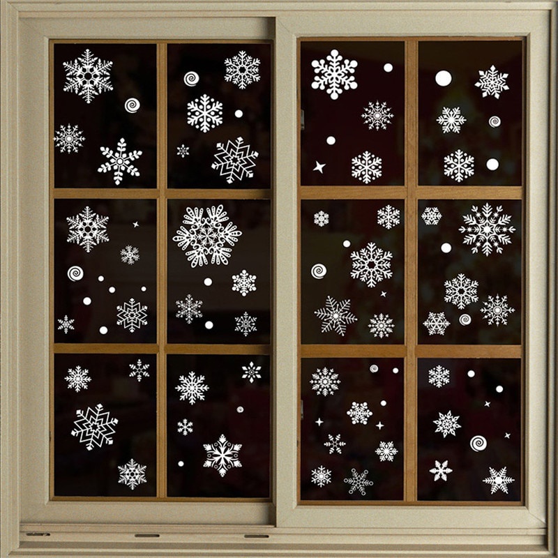 Miếng dán cửa kính PVC thiết kế ông già noel tuần lộc Giáng Sinh năm mới 2022 dành cho trang trí