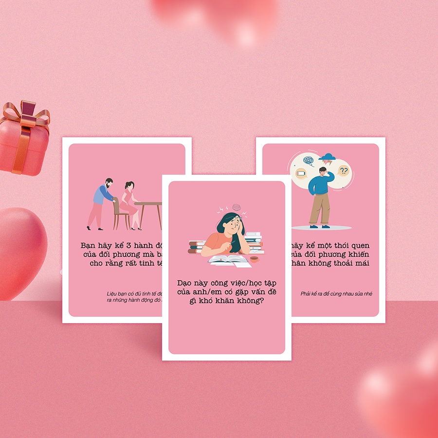 Bộ bài “Trải lòng” For couple, trò chơi – chủ đề dành cho cặp đôi đang yêu tâm sự những điều khó nói