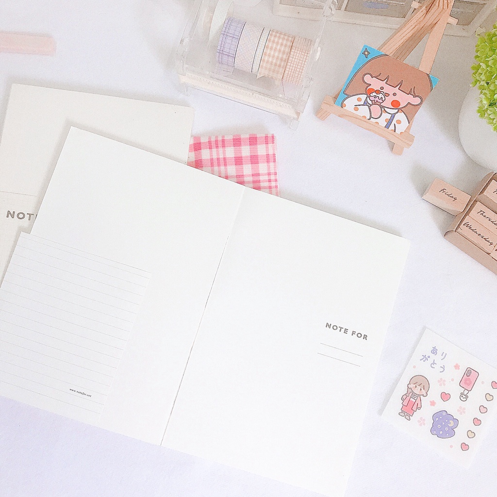 SỔ BASIC NOTE FOR TRẮNG KẺ NGANG HÀN QUỐC BULLET JOURNAL TAKE NOTES PLANNER