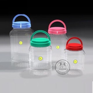 Hũ keo nhựa bát giác nắp quai Duy tân 3kg - 10kg