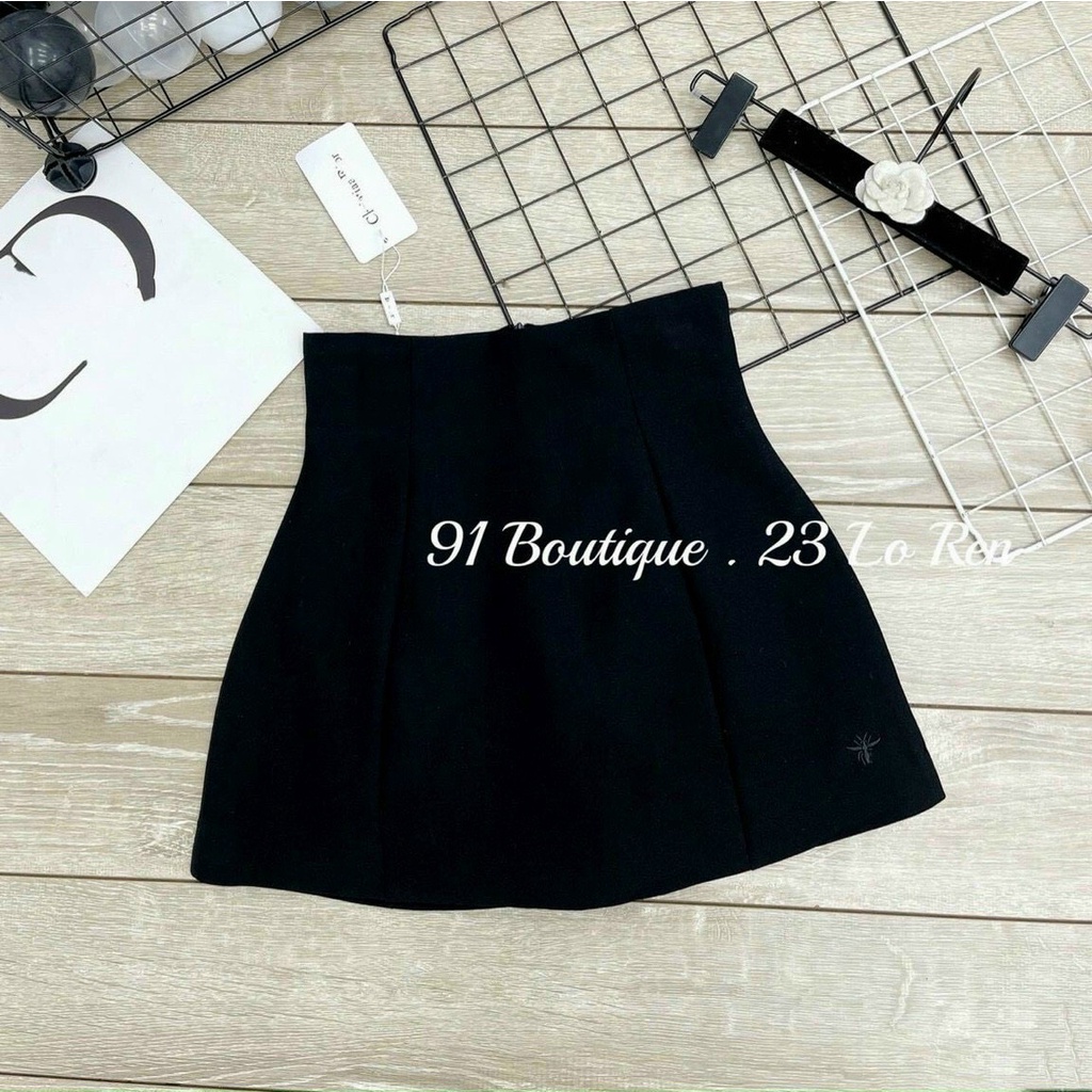 Chân váy chữ A thêu ong loại dày