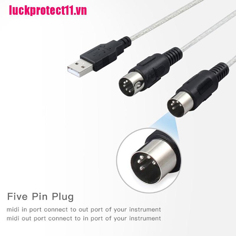 CCC Dây Cáp Chuyển Đổi Âm Thanh Midi Sang Usb Cho Máy Tính