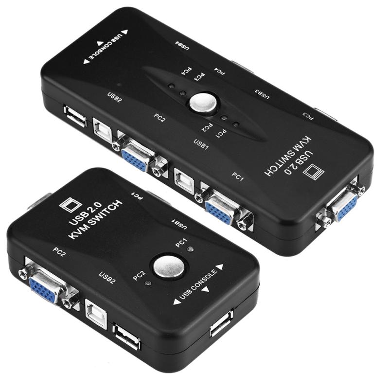 Bộ chia 2/4 cổng USB 2.0 VGA KVM cho máy tính