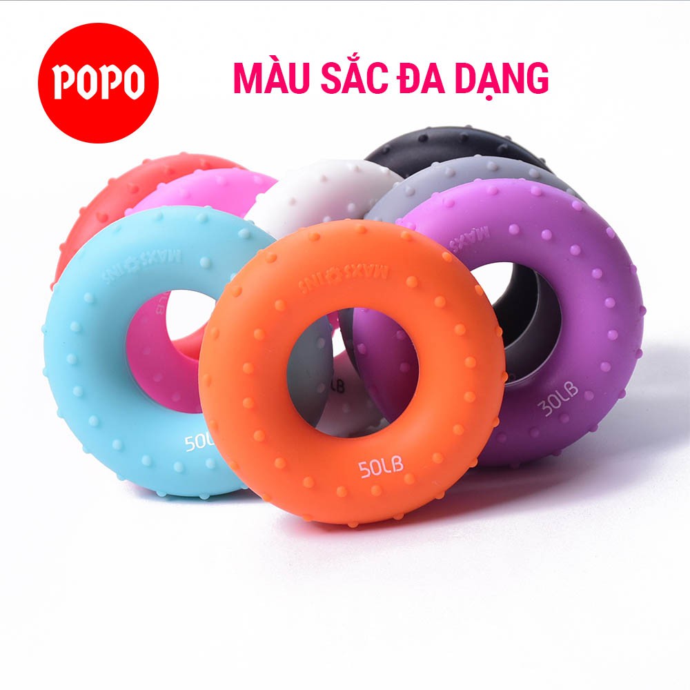 Vòng tròn cao su silicone bóp tập cơ tay 30,40, 50 Pounds cầm nắm luyện tập sức mạnh ngón tay YGW20 POPO