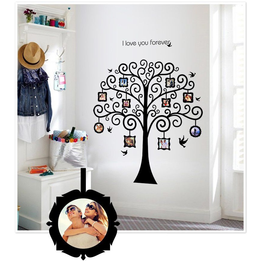 Decal dán trang trí tường - cây khung ảnh 15 AmyShop [FREESHIP 50K]
