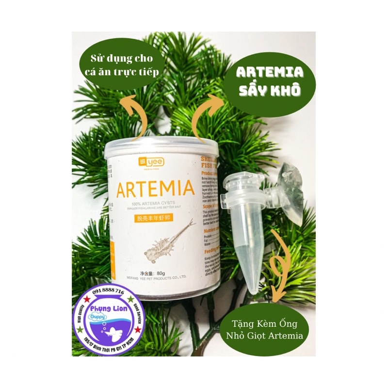 [Mã 253FMCGSALE giảm 8% tối đa 100K đơn 500K] Artemia Sấy Khô Lon 80 Gram Dành Cho Cá Cảnh