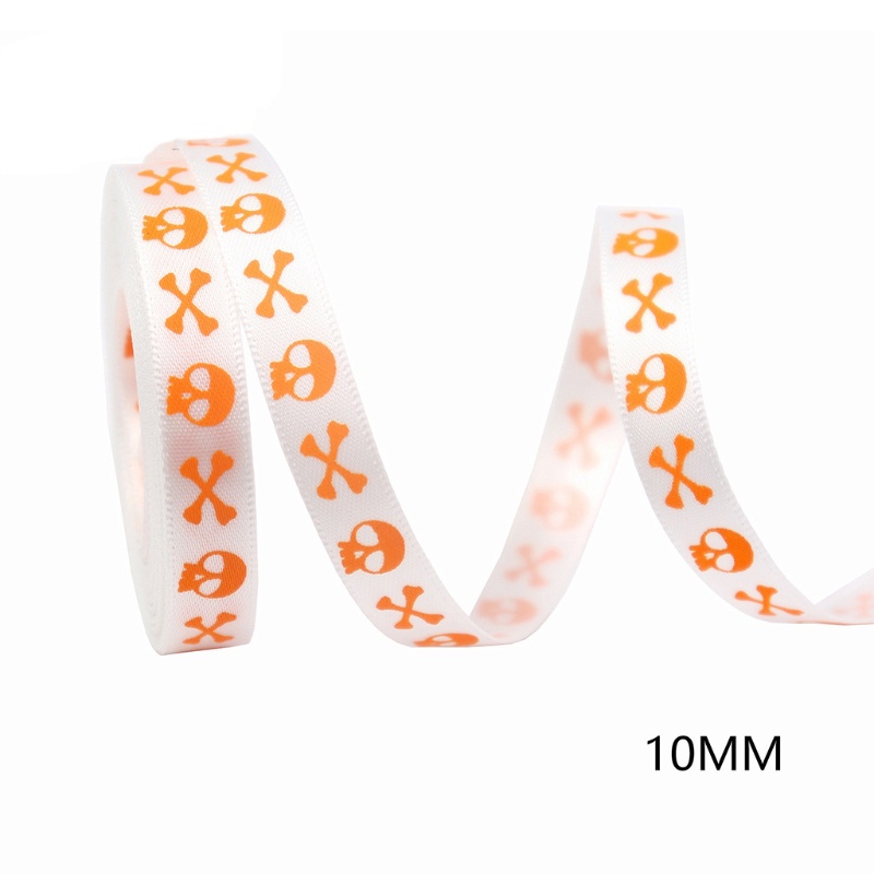 Cuộn Dây Ruy Băng Bằng Vải Tuyn In Họa Tiết Halloween