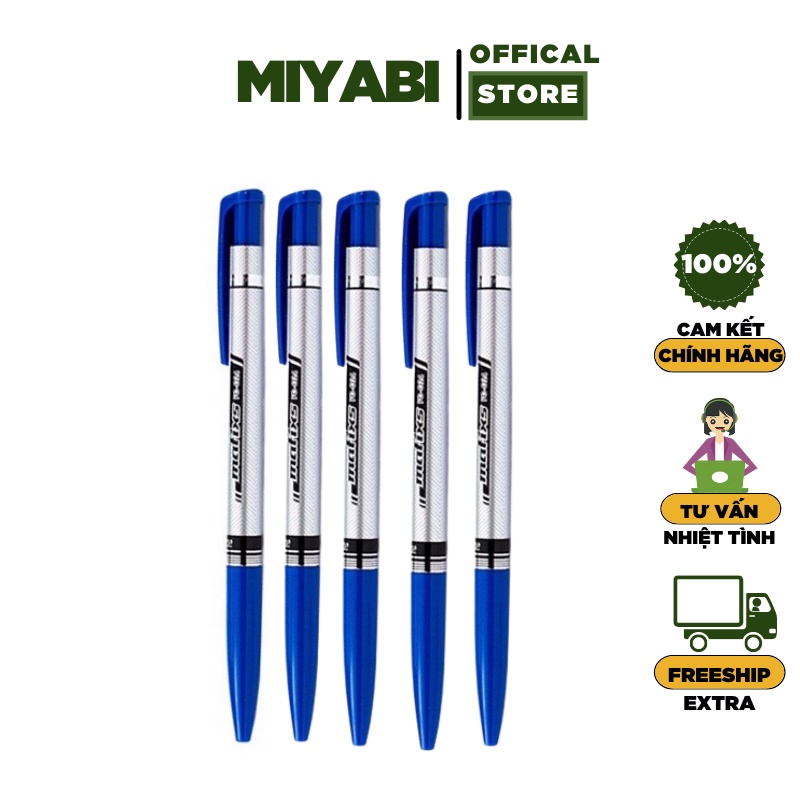 Bút bi xanh / đen thiên long ngòi 0,7mm FO - 024 - Bút bi thiên long văn phòng phẩm - MIYABI STORE