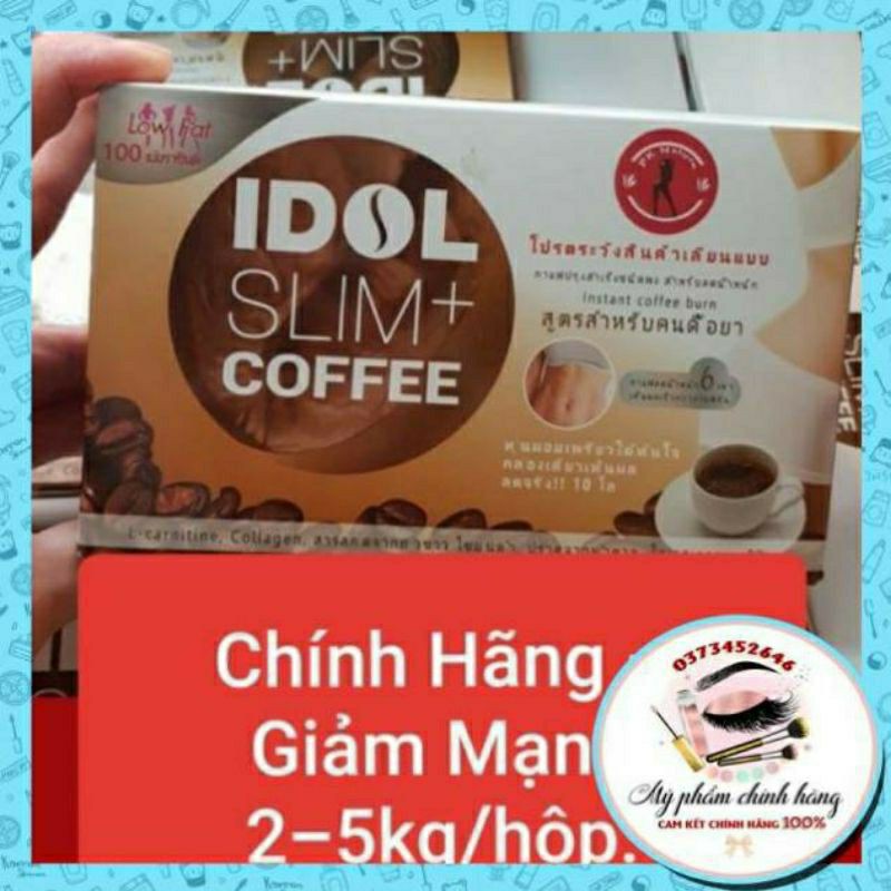 Cà Phê Giảm Cân Idol Slim Coffee Thái lan, Giảm Mạnh, Giảm 3-5kg tùy theo cơ địa