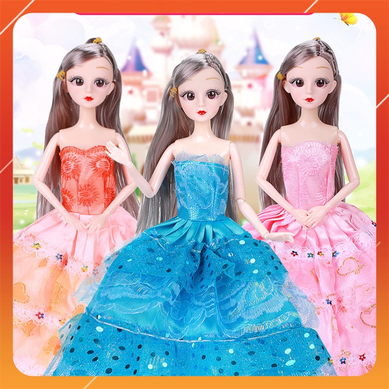 Đồ chơi bé gái búp bê công chua barbie đi kèm váy đầm phụ kiện BENZ STORE TN BB04