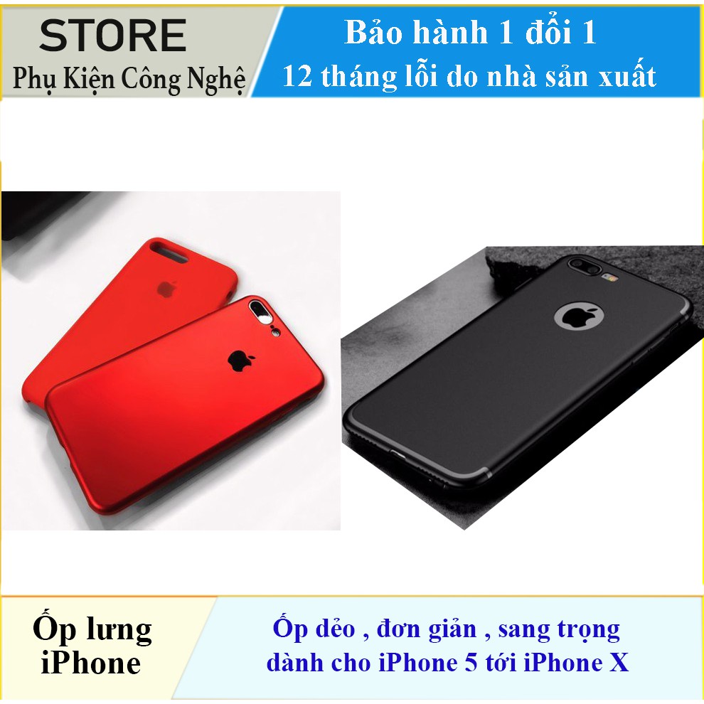 Ốp iPhone cao cấp - Đen-Đỏ