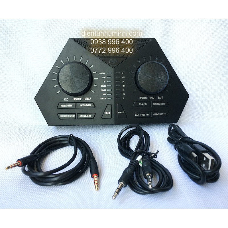 Sound card MAX 730 Hát Karaoke Live Stream, Có Auto-Tune, Pin Sạc