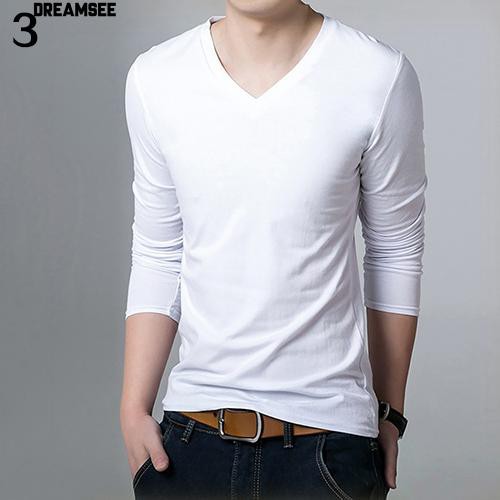 Áo Thun Dài Tay Cổ Tim Phong Cách Trẻ Trung Dành Cho Nam | BigBuy360 - bigbuy360.vn
