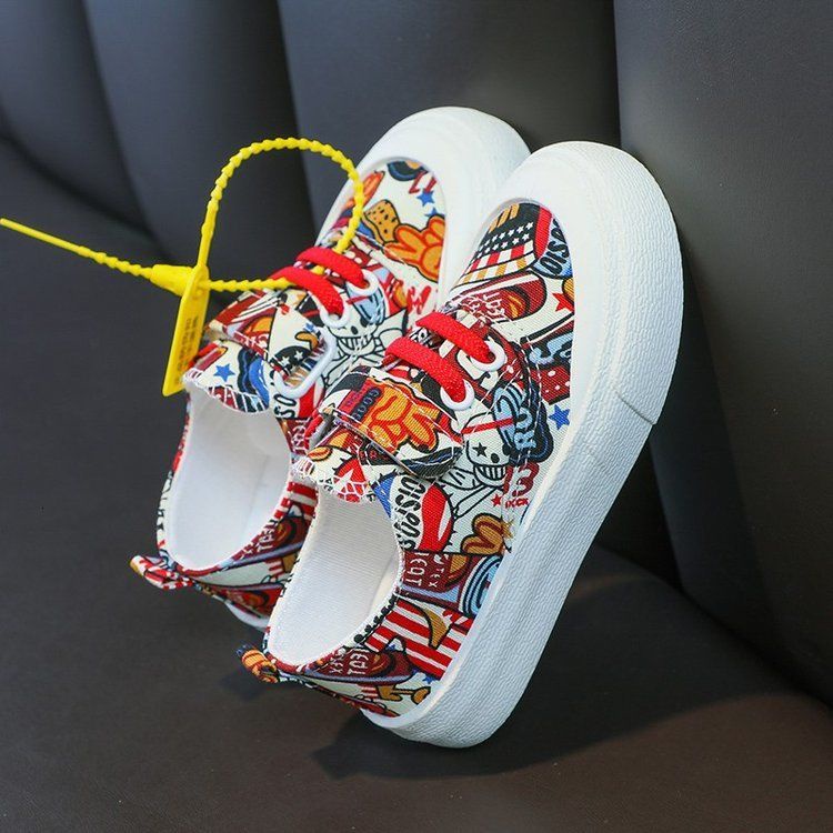 Giày Thể Thao In Họa Tiết graffiti Phong Cách Hàn Quốc Dành Cho Nam