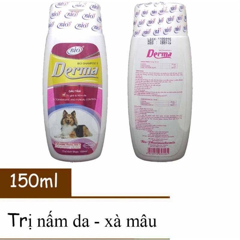 Sữa tắm Bio Derma chó mèo 150ml Đặc trị ghẻ và nấm da cho chó mèo