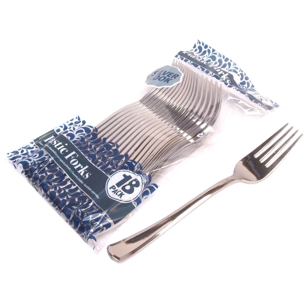 Nĩa Tiệc Giả Bạc 18 Cái Uncle Bills OD0035