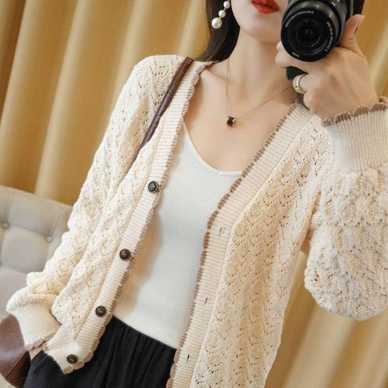 Áo Khoác Cardigan Màu Trơn Dáng Rộng Mỏng Cỡ Lớn Thời Trang Xuân Hè Cho Nữ