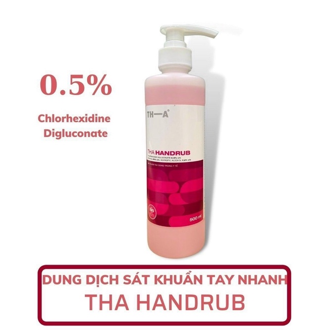 Nước rửa tay khô diệt khuẩn nhanh - dung dịch cồn xịt sát khuẩn tay khô nhanh TH.A THA HANDRUB -Chai 500ml