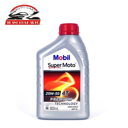 Nhớt Xe Số Mobil Super Moto 20W50 800ML--1L - Nhập Khẩu SingaporeSản Phẩm Chất Lượng