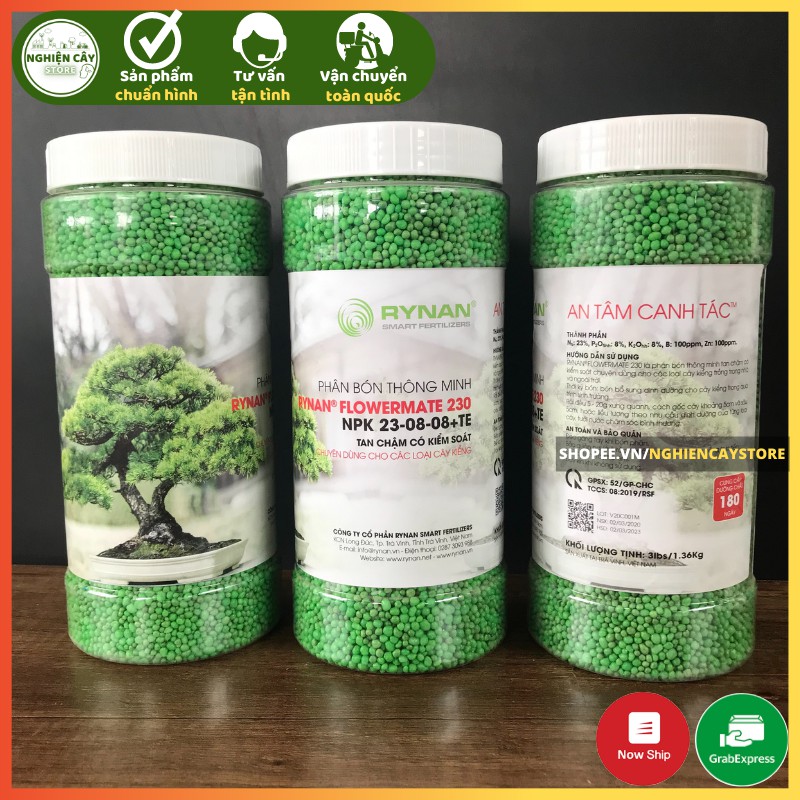 Phân bón cây cảnh tan chậm thông minh có kiểm soát Rynan 230 1.36kg
