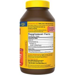 Viên Ngậm Vitamin C tăng đề kháng Nature Made Chewable C 500mg 150 viên