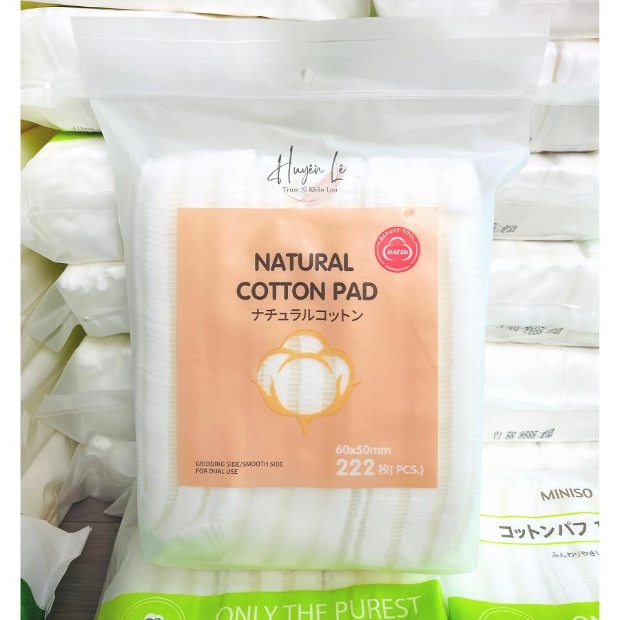 Bông tẩy trang Natural Cotton Pads 222 miếng Nhật Bản