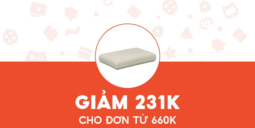 - Thế Giới Nệm - Giảm 231K cho Gối cao su Oval Vạn Thành