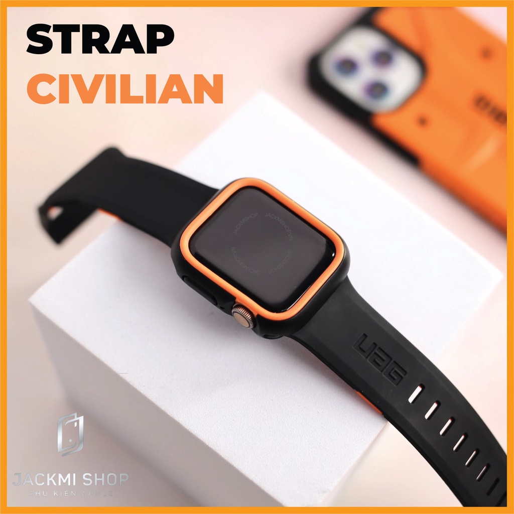 [COMBO 3 MÓN] DÂY SILICON CIVILIAN CHO APPLE WATCH + ỐP LƯNG UAG CHO IPHONE + ỐP VIỀN RHINOSHIELD CHO APPLE WATCH