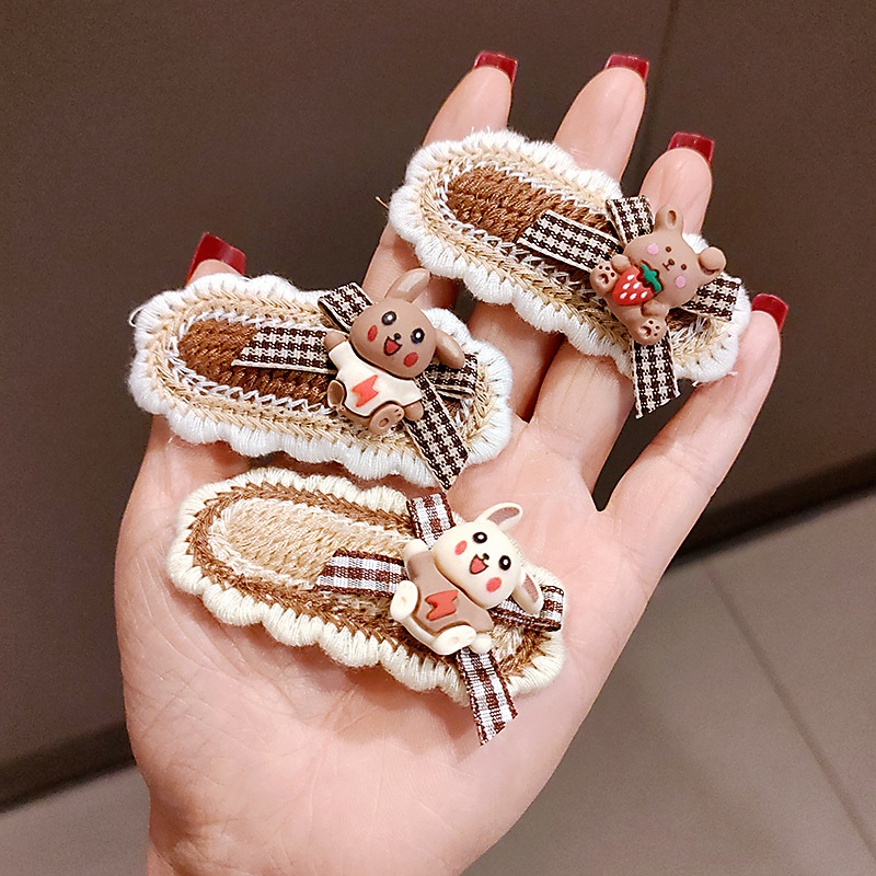 Kẹp tóc hình gấu dễ thương phong cách Hàn Quốc thời trang thu đông