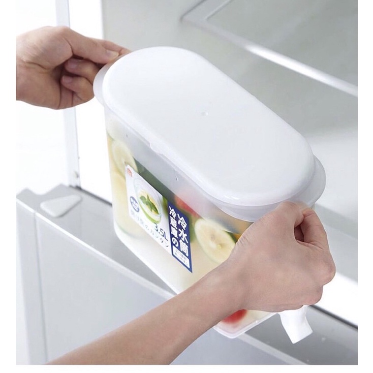 Bình Nước 3,5L Để Tủ Lạnh Có Vòi Chịu Nhiệt Cao Nhựa PP Cao Cấp