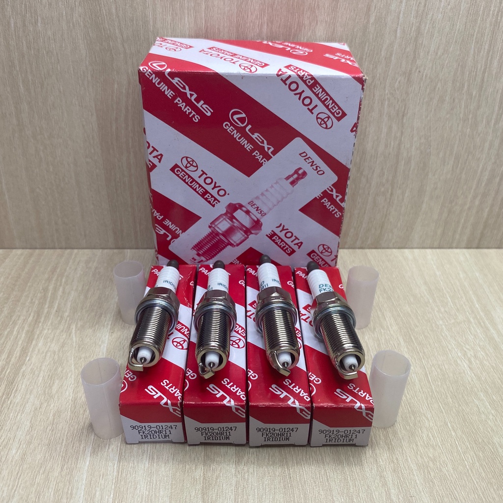 Bộ 4 Bugi 2 cực Iridium Xe Toyota Innova ForTuner Xpander ren 14 chân dài-kim